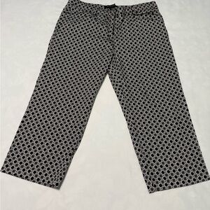 Zac & Rachel Black and White Dress Pants with Geometric Pattern
